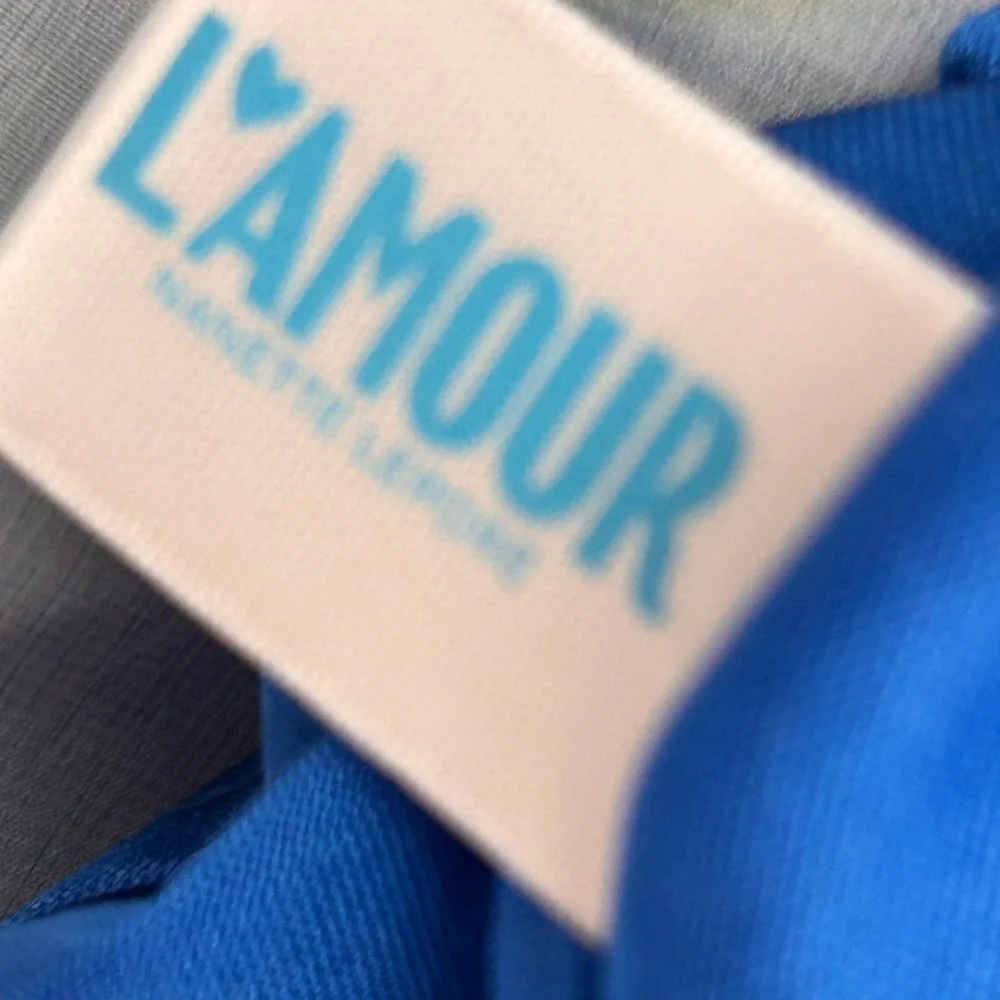 L'Amour by Nanette Lepore Blue Cutout Sundress with Pockets Ocean Print Tropical